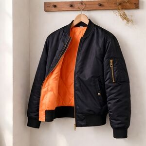 Women's Black Bomber Jacket